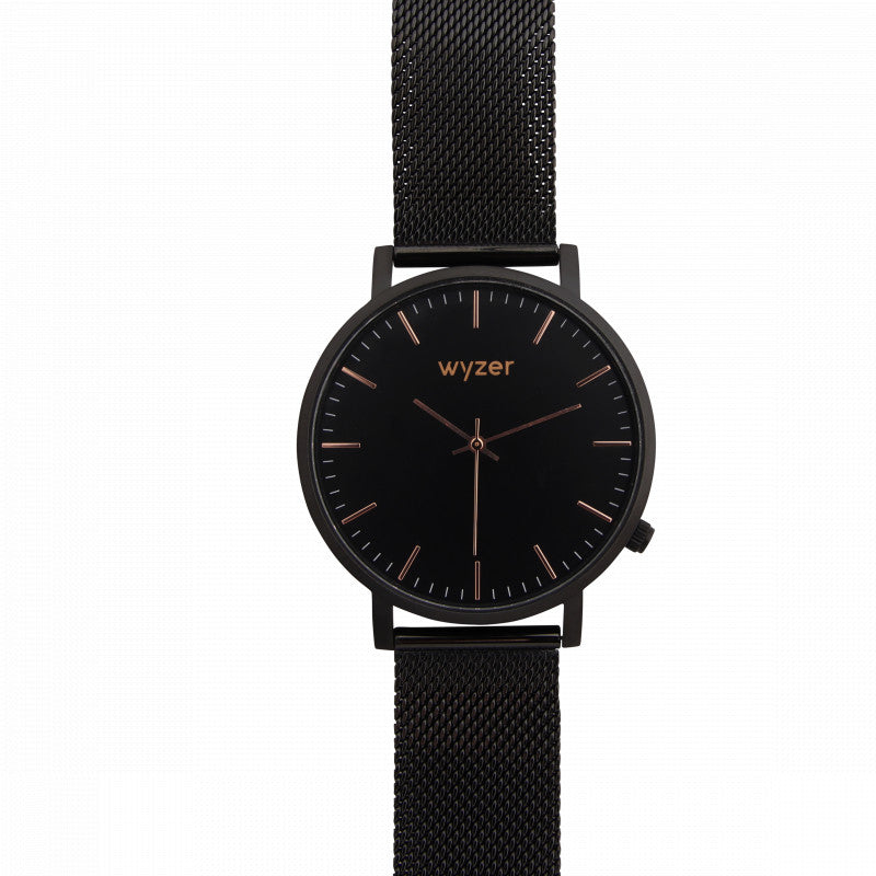 Heren horloge + 2 horlogebandjes XXL Pack Zwart Wyzer Horloges wyzer-horloges
