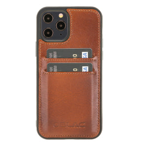 iPhone 12 Pro Max Telefoonhoesje Cognac Bruin - Wyzer Horloges