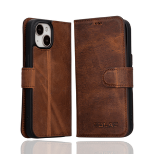 iPhone 14 Pro Telefoonhoesje Antiek Bruin - Wyzer Horloges