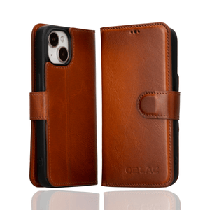 iPhone 14 Pro Telefoonhoesje Cognac Bruin - Wyzer Horloges