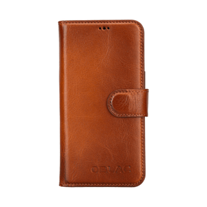 iPhone 15 Plus Telefoonhoesje Cognac Bruin - Wyzer Horloges